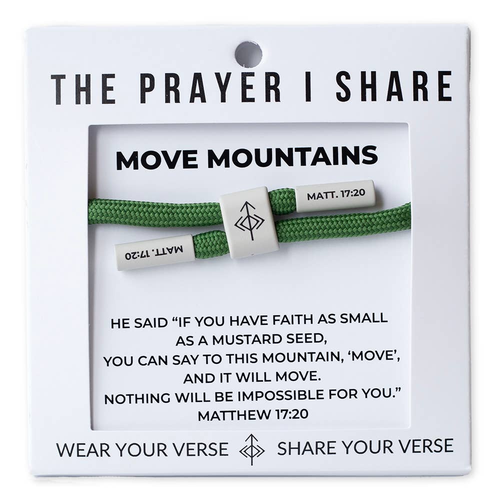 MOVE MOUNTAINS Bracelet, Christian Cord Bracelet
