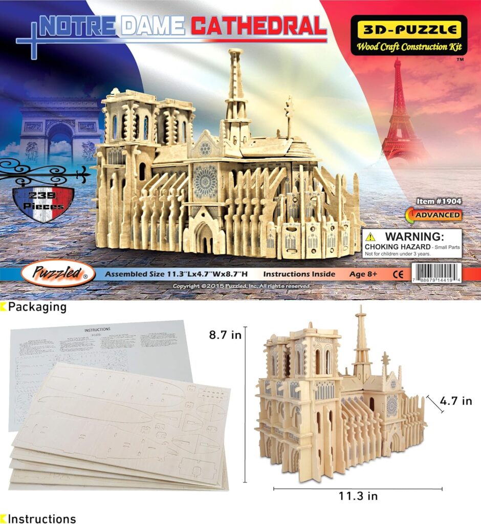 3D Puzzle: Notre Dame Cathedral (239 PC)