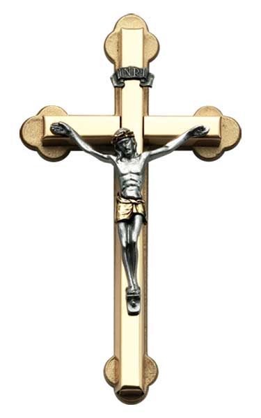 2-tone Mini Wall Crucifix