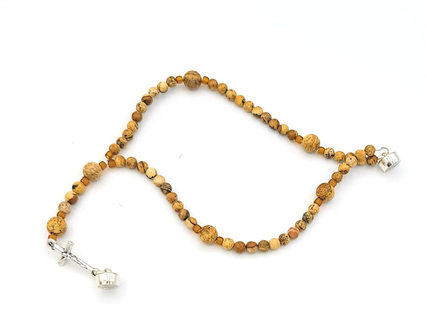 Wrist Rosary Men's Picture Jasper