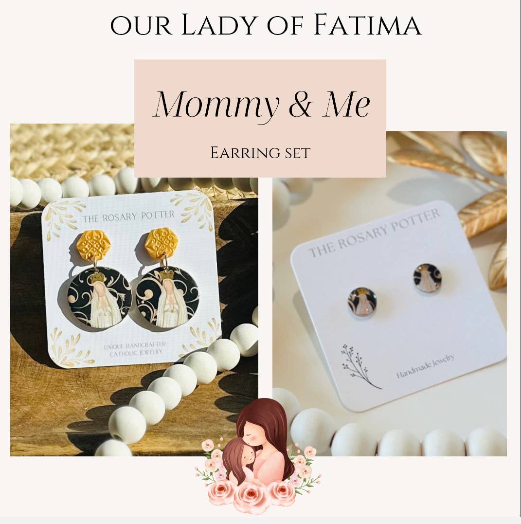 Our Lady of Guadalupe Polymer Clay Stud Earrings