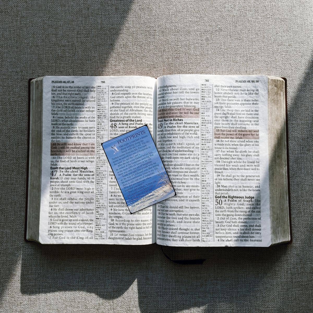 Footprints Pocket Card