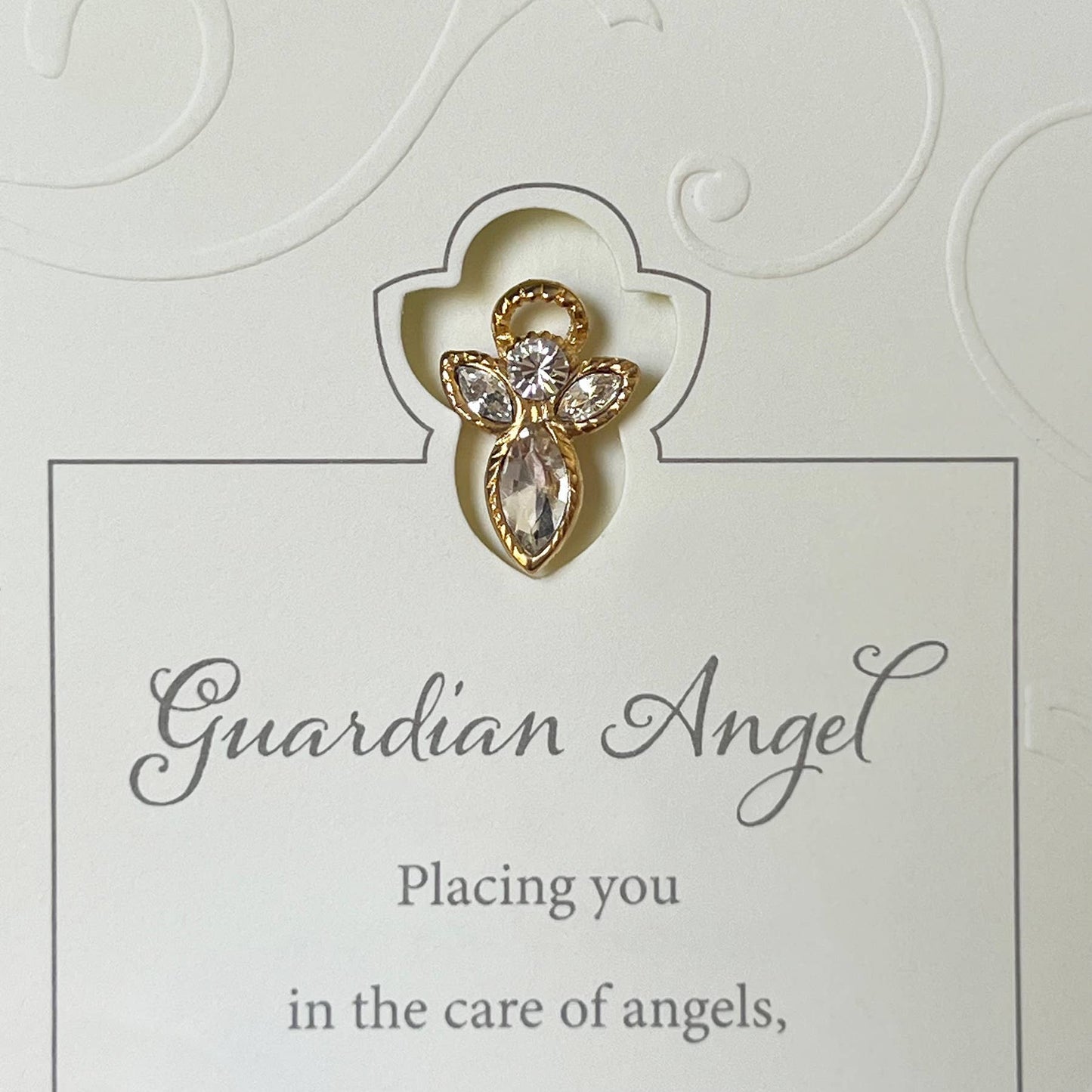 Guardian Angel Greeting Card with Pin