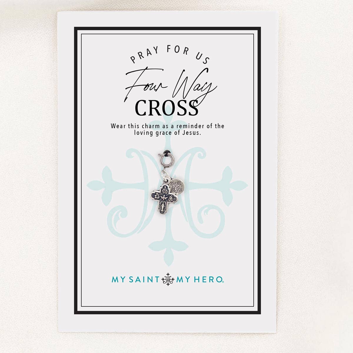 Four Ways Cross Charm - Medium, Silver