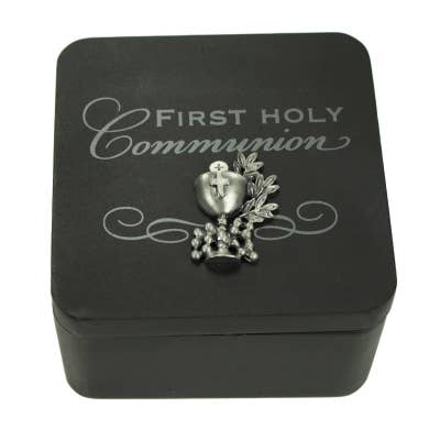 Communion Black Keepsake Box