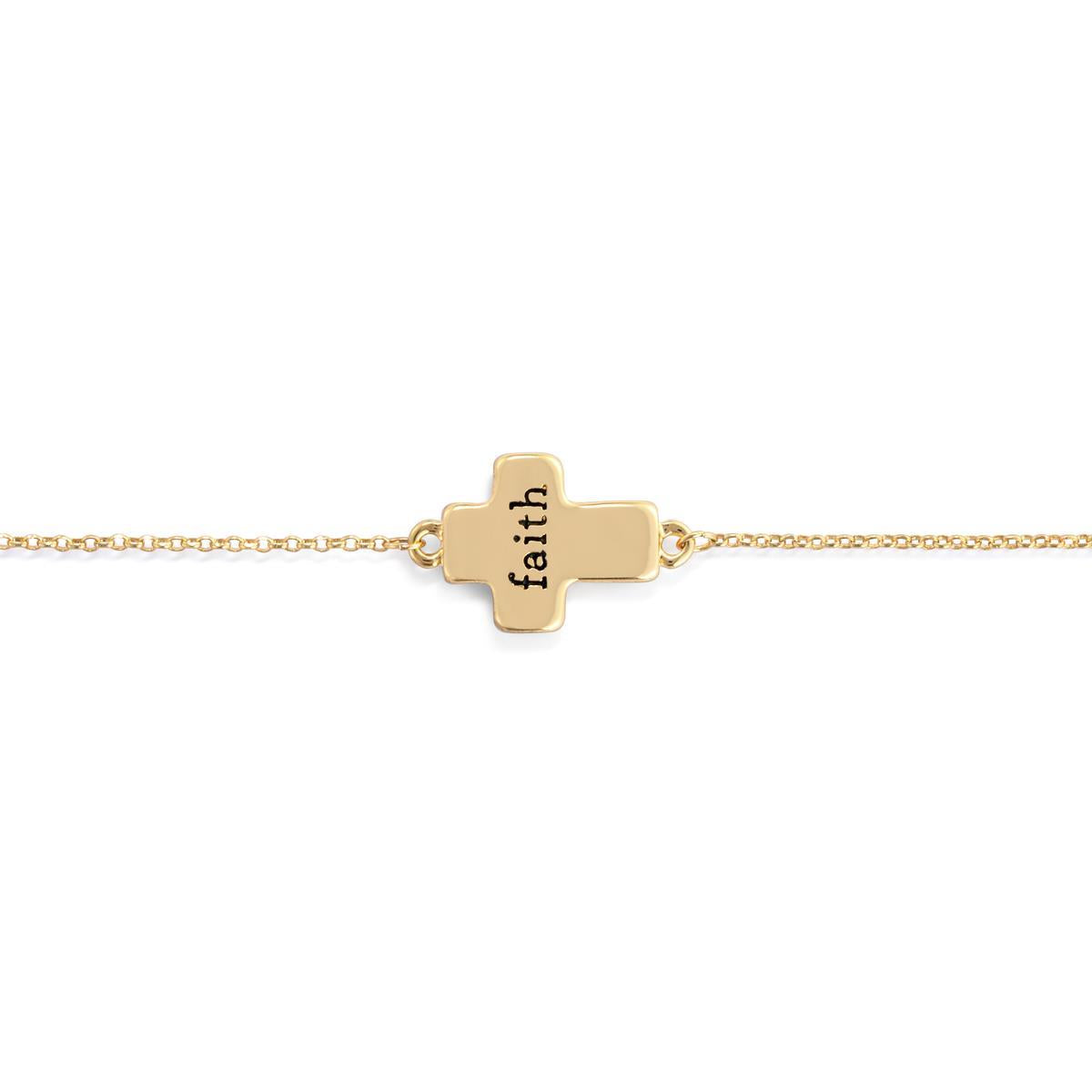 Faith Artful Cross Bracelet - 6.25in