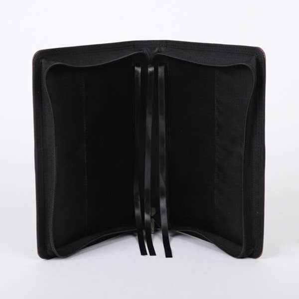 Bible Cover - Buffalo Leather - Cross - L