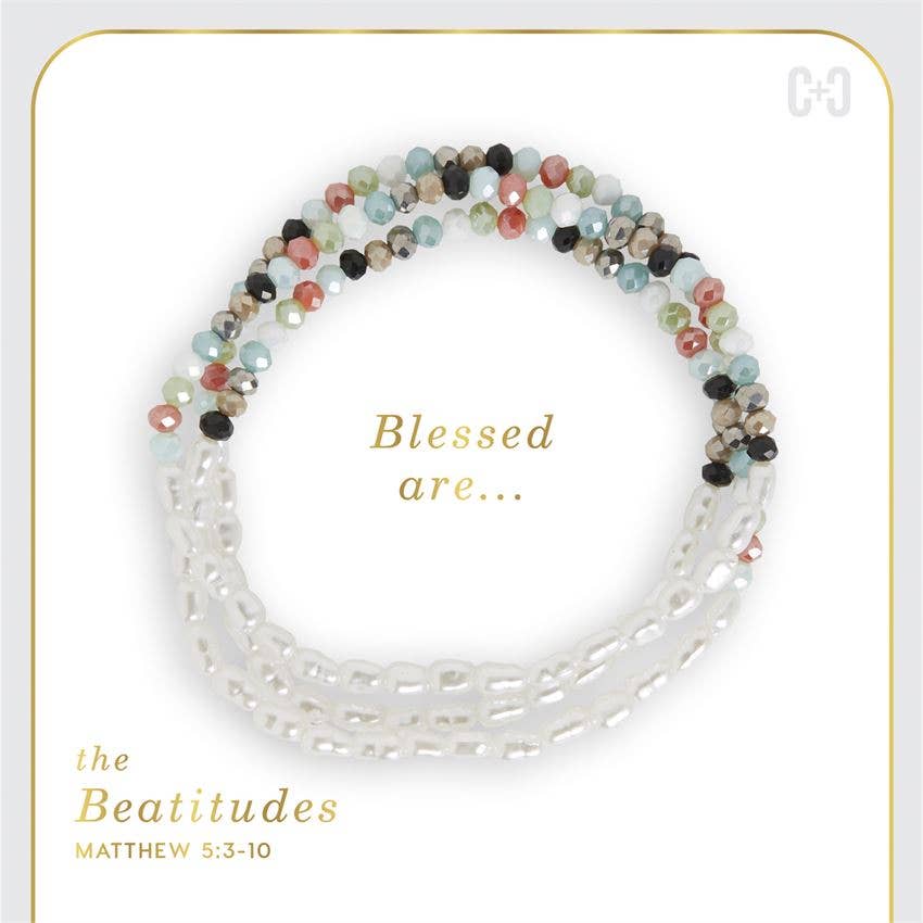 Beatitudes Pearl Mix Stretch Bracelet - Easter