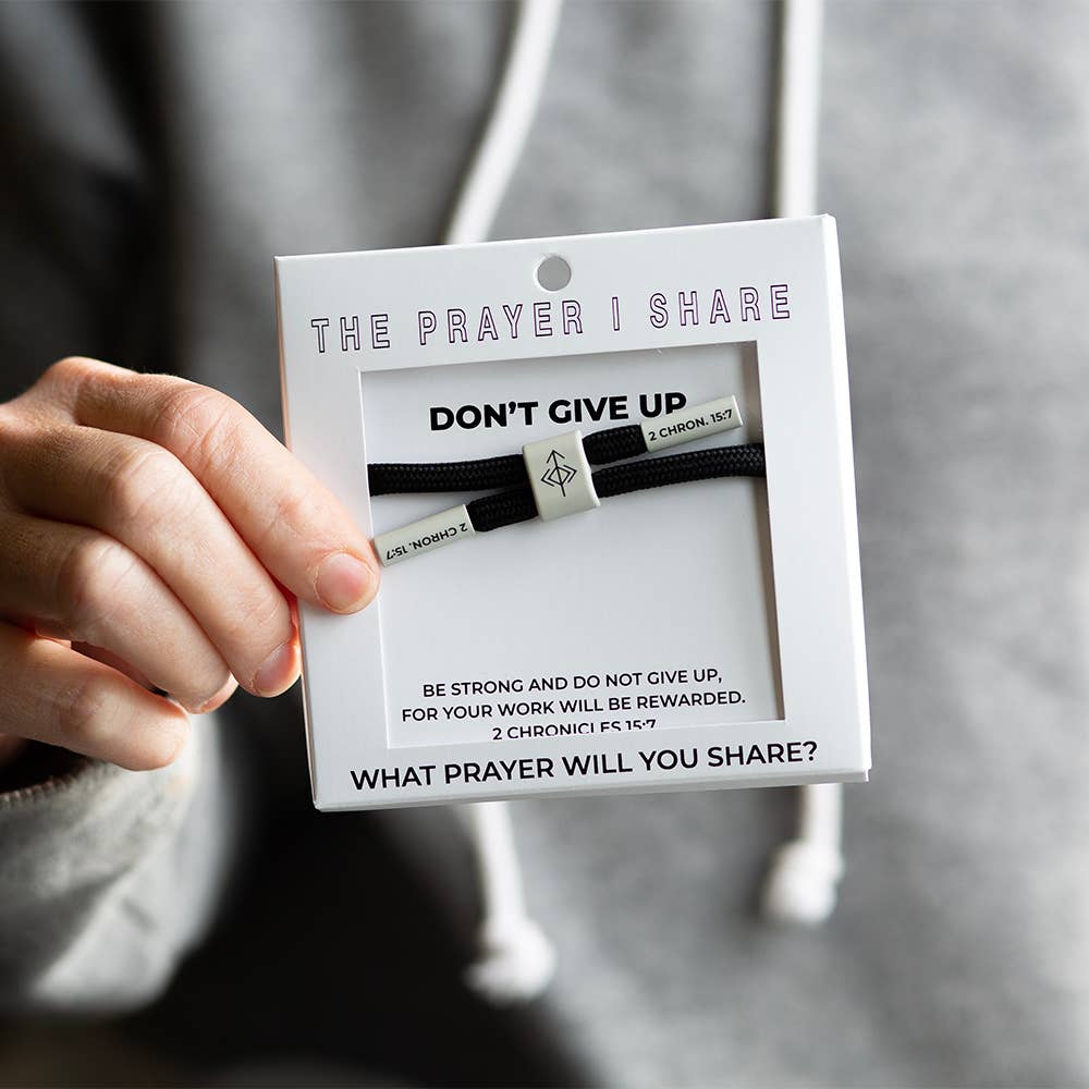 DON'T GIVE UP Bracelet, Christian Cord Bracelet