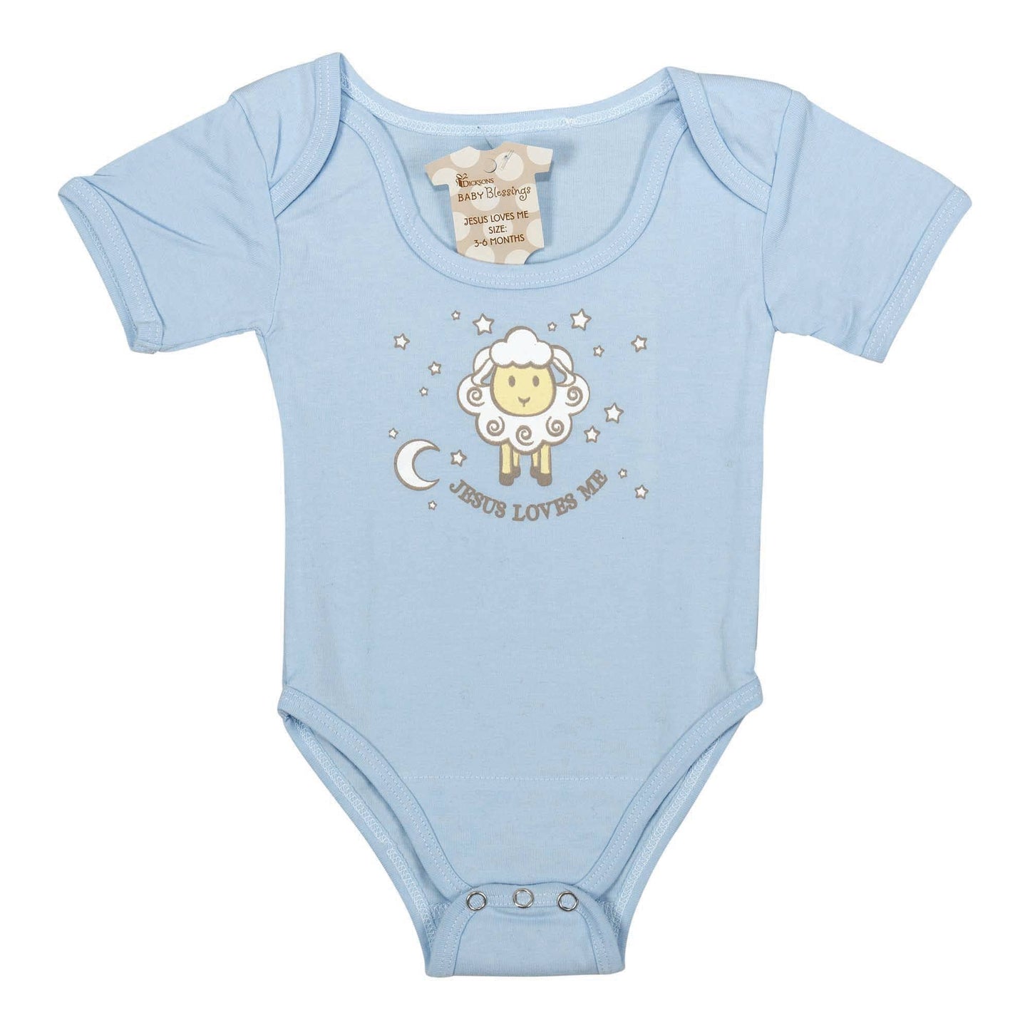Baby Shirt 6-12Mo Blu Jesus Love Me Cotn