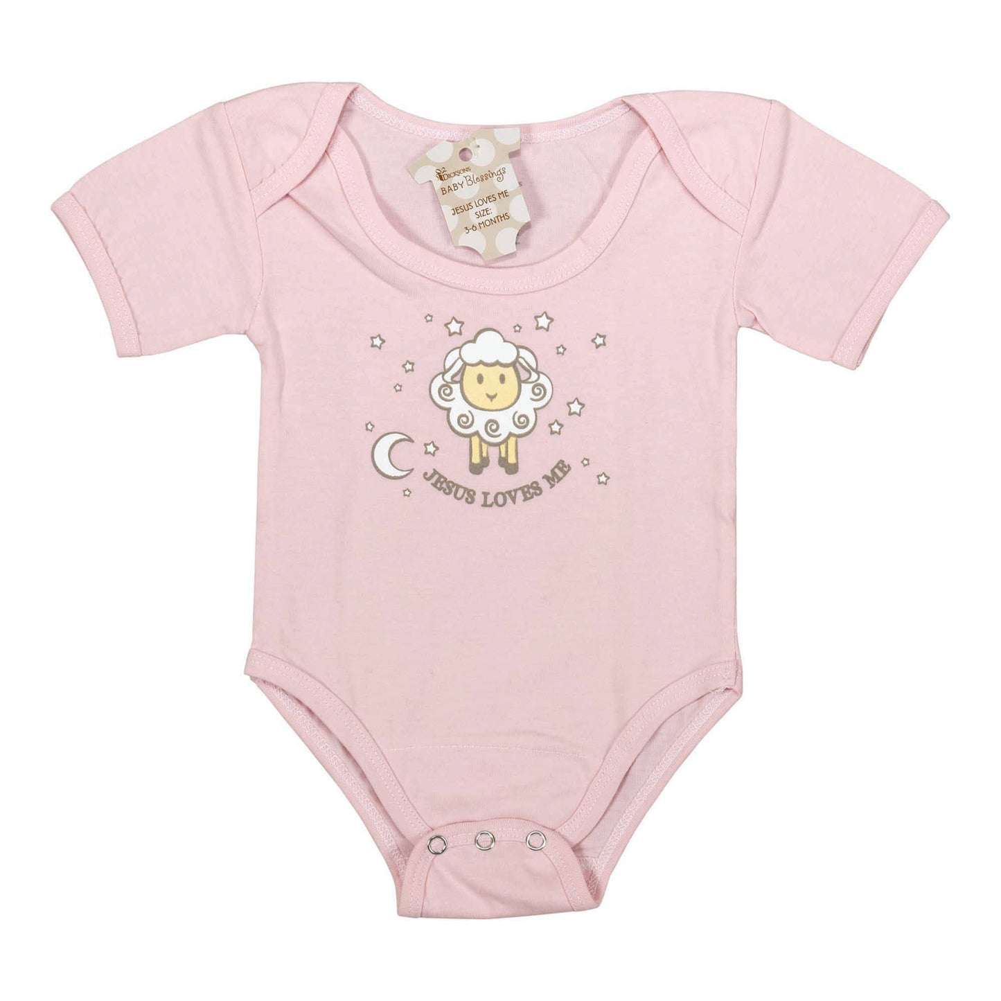 Baby Shirt 6-12Mo Pnk Jesus Love Me Cotn