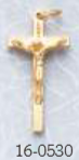 1 1/4" GOLD colored Crucifix Ox.