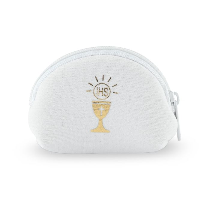 Rosary Pouch, Neoprene, White, Chalice