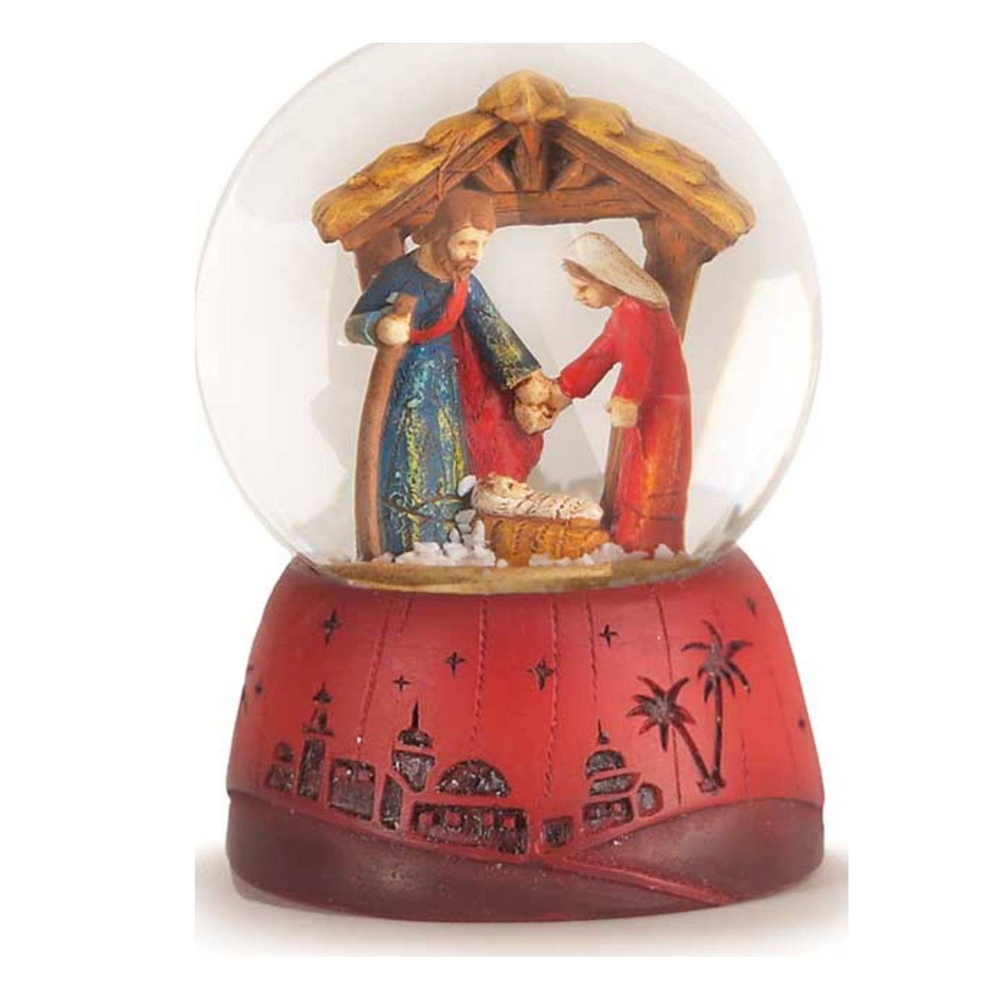 Holy Family in Creche Water Globe