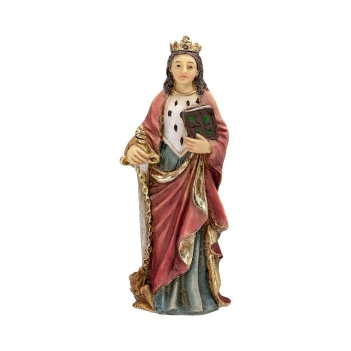 4" Hand Painted Statue of Saint Dymphna