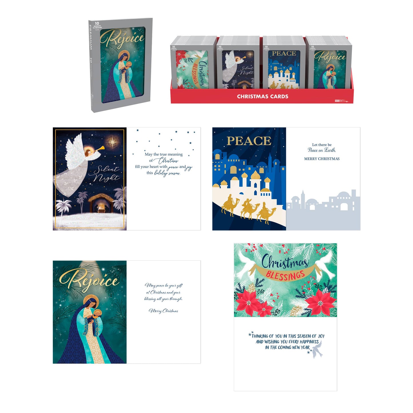 Counter Display - 10CT Premium Boxed Cards - Religious
