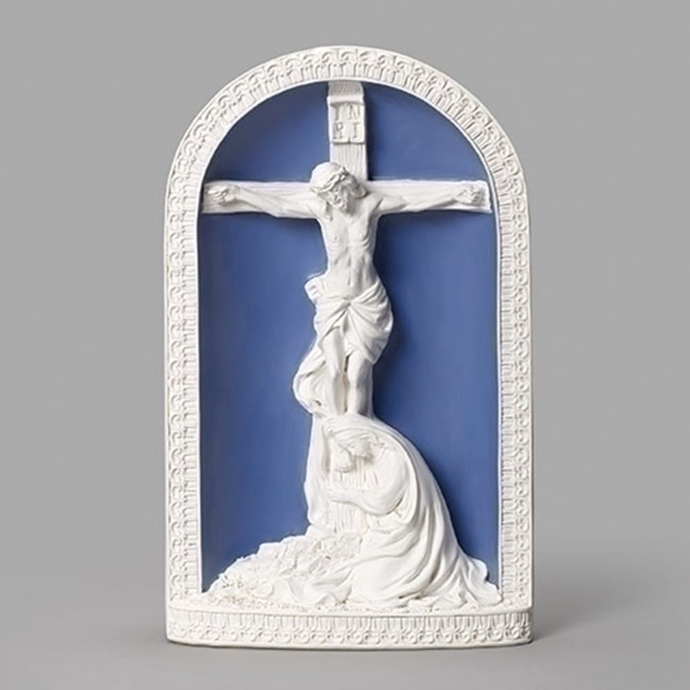 12"H MARY WEEPS AT CRUCIFIX DELLA ROBBIA