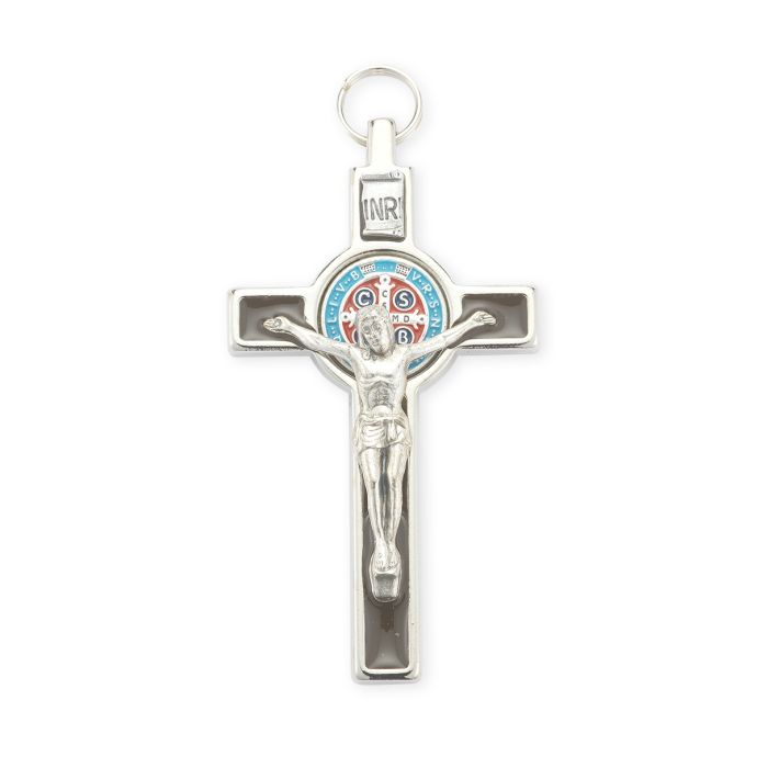 3" Saint Benedict Crucifix with Brown Epoxy