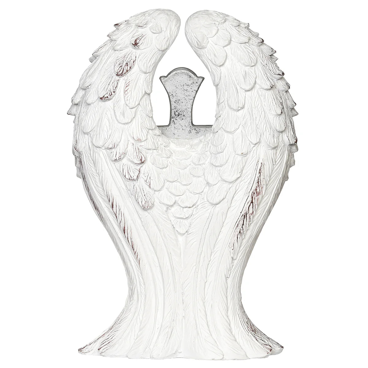 Tabletop Silver Cross with Angel Wings