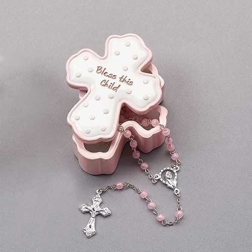 Bless this Child box with rosary