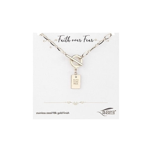 16.5"L GOLD TOGGLE NECKLACE (Alexa's Angels)