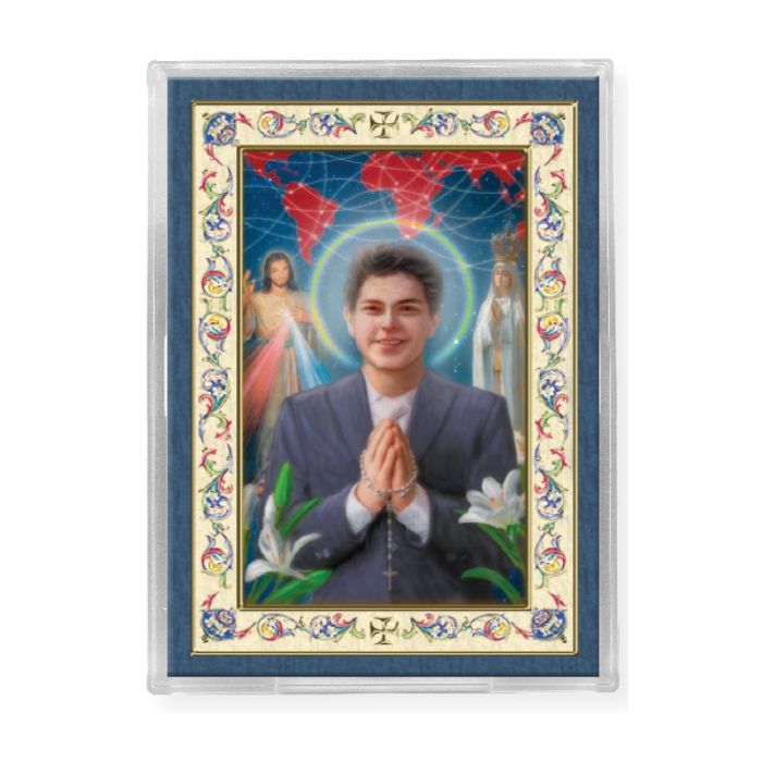Saint Carlo Acutis Magnetic-Easel Frame