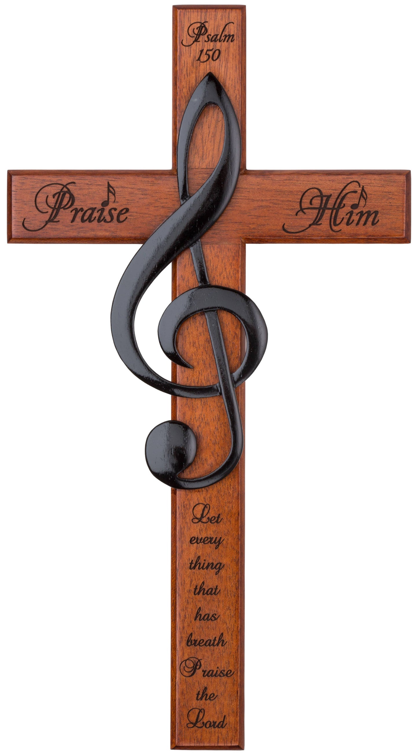 12" Cross/Treb.Clef-Praise Him