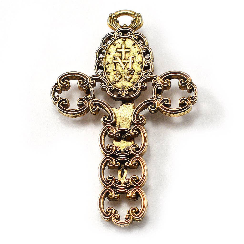 Our Lady of Fatima Rosary with Miraculous Medal and Italian Wood
