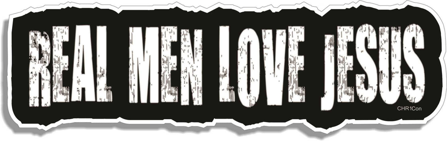 Real Men Love Jesus - Christian Bumper Sticker, Smaller Sticker Sets
