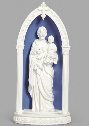 8.25"H LED ST JOSEPH IN ARCH DELLA ROBBIA