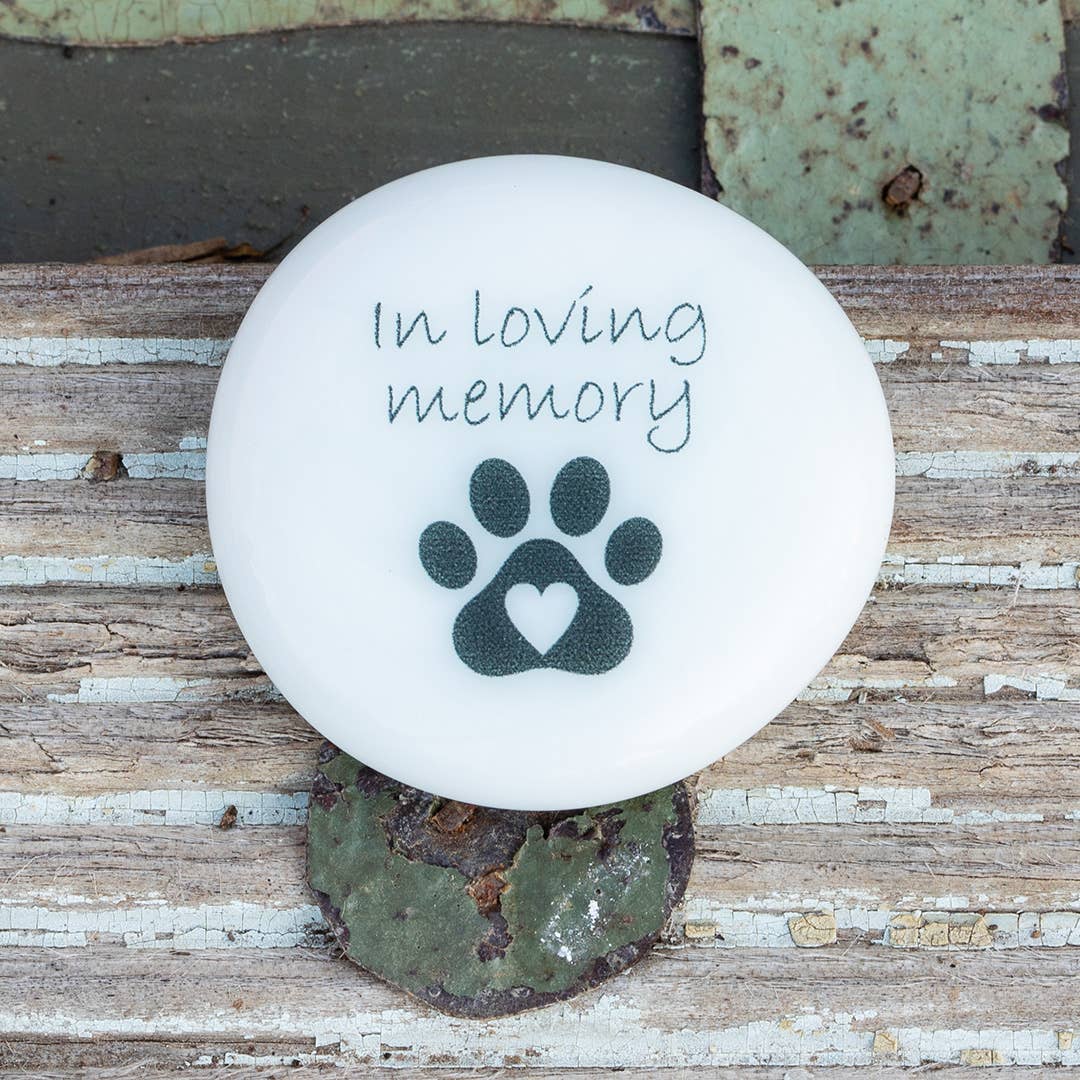 Pet Grief Memorial Imprinted Glass Word Stones