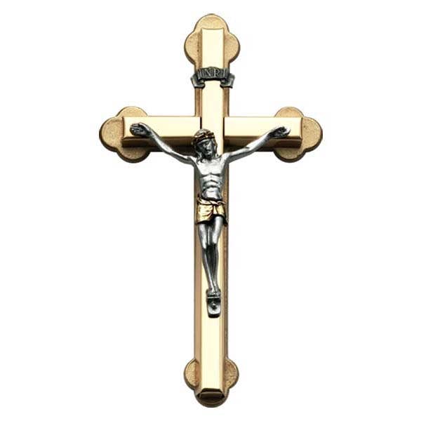 2-tone Mini Wall Crucifix