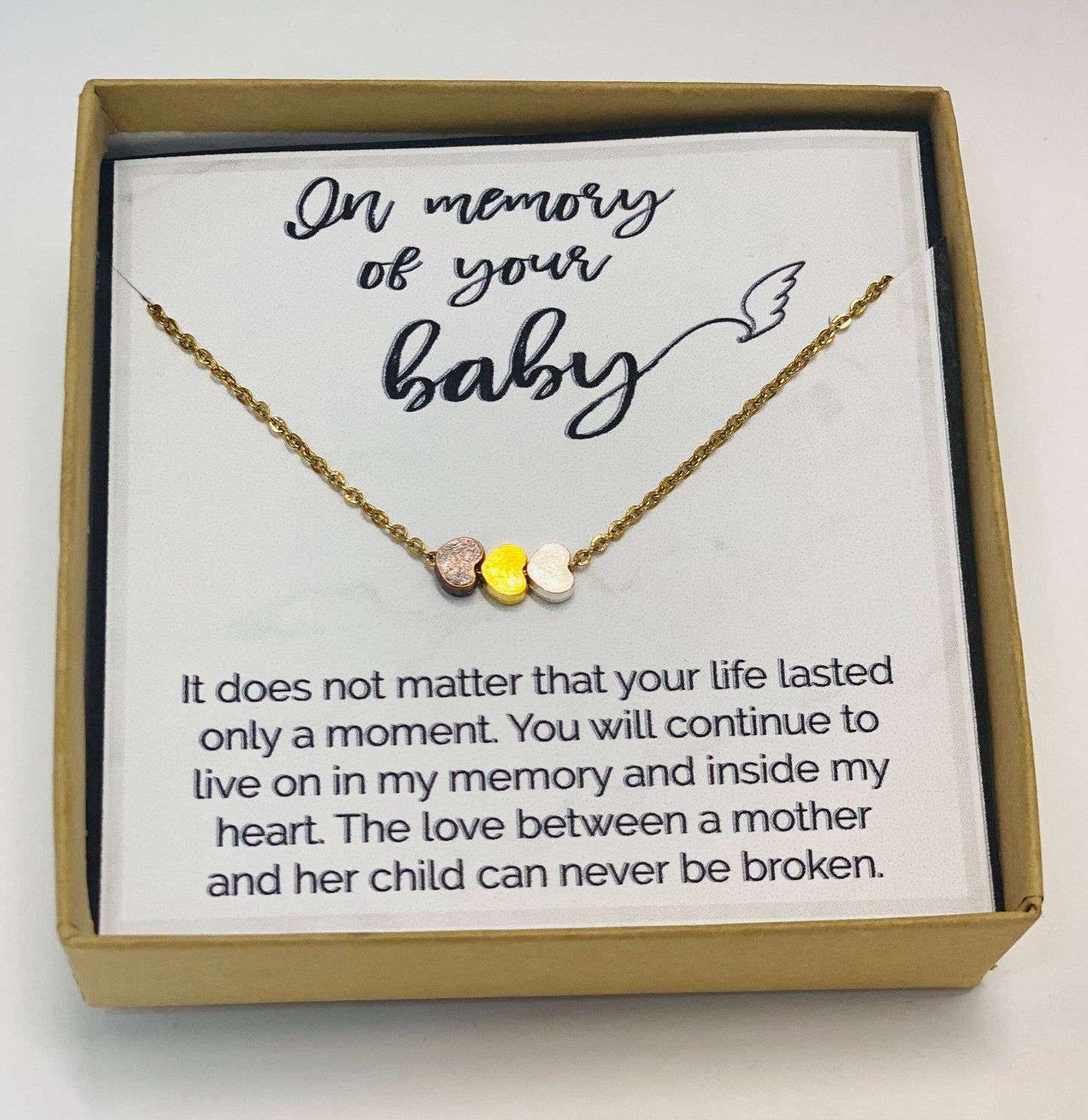 Memorial Necklace, Loss of Infant, Loss of Baby, Loss of Pregnancy, Miscarriage Gift, Miscarriage Necklace