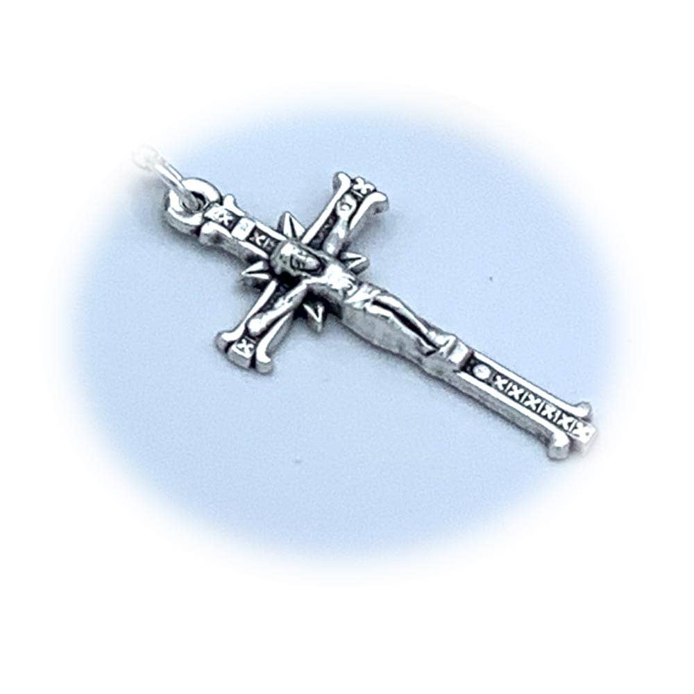 St. Michael Rosary Saphire Crystal Beads