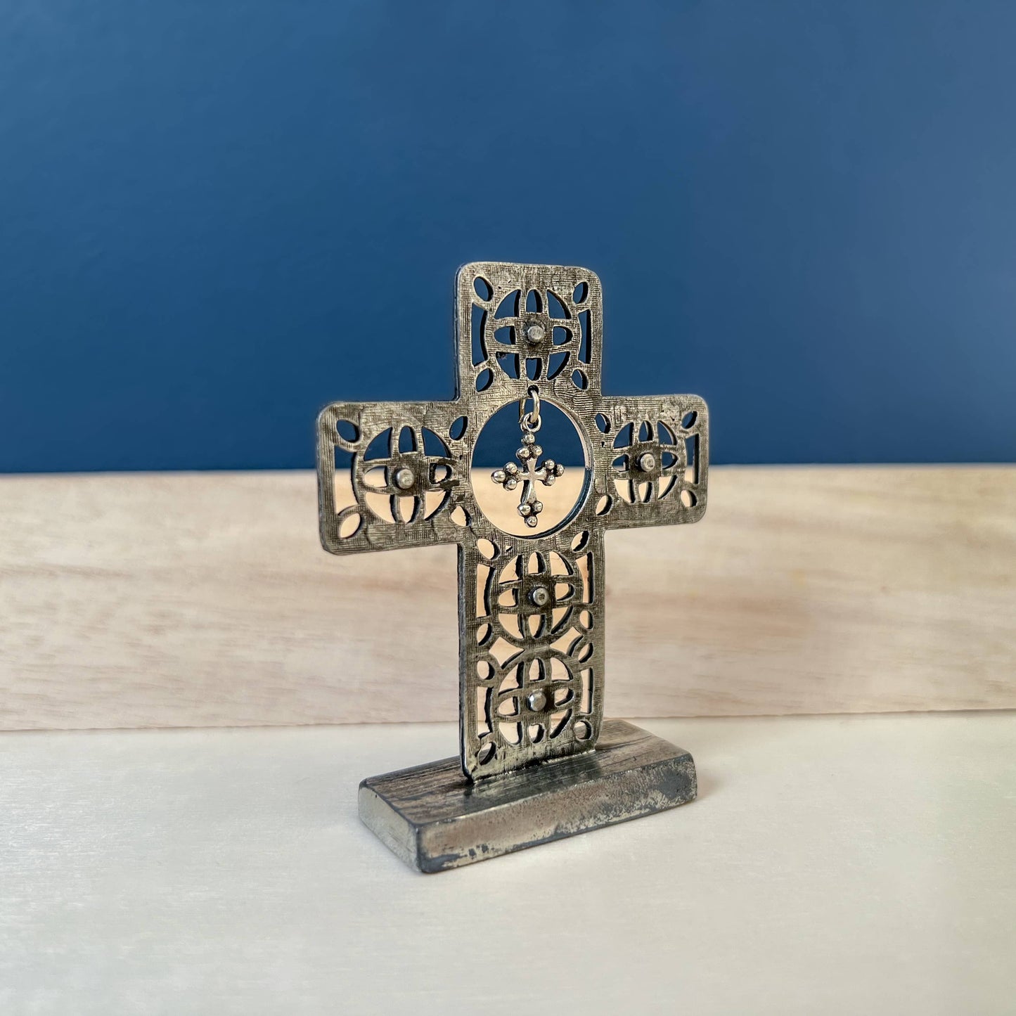 Antique Finish Standing Mini Cross