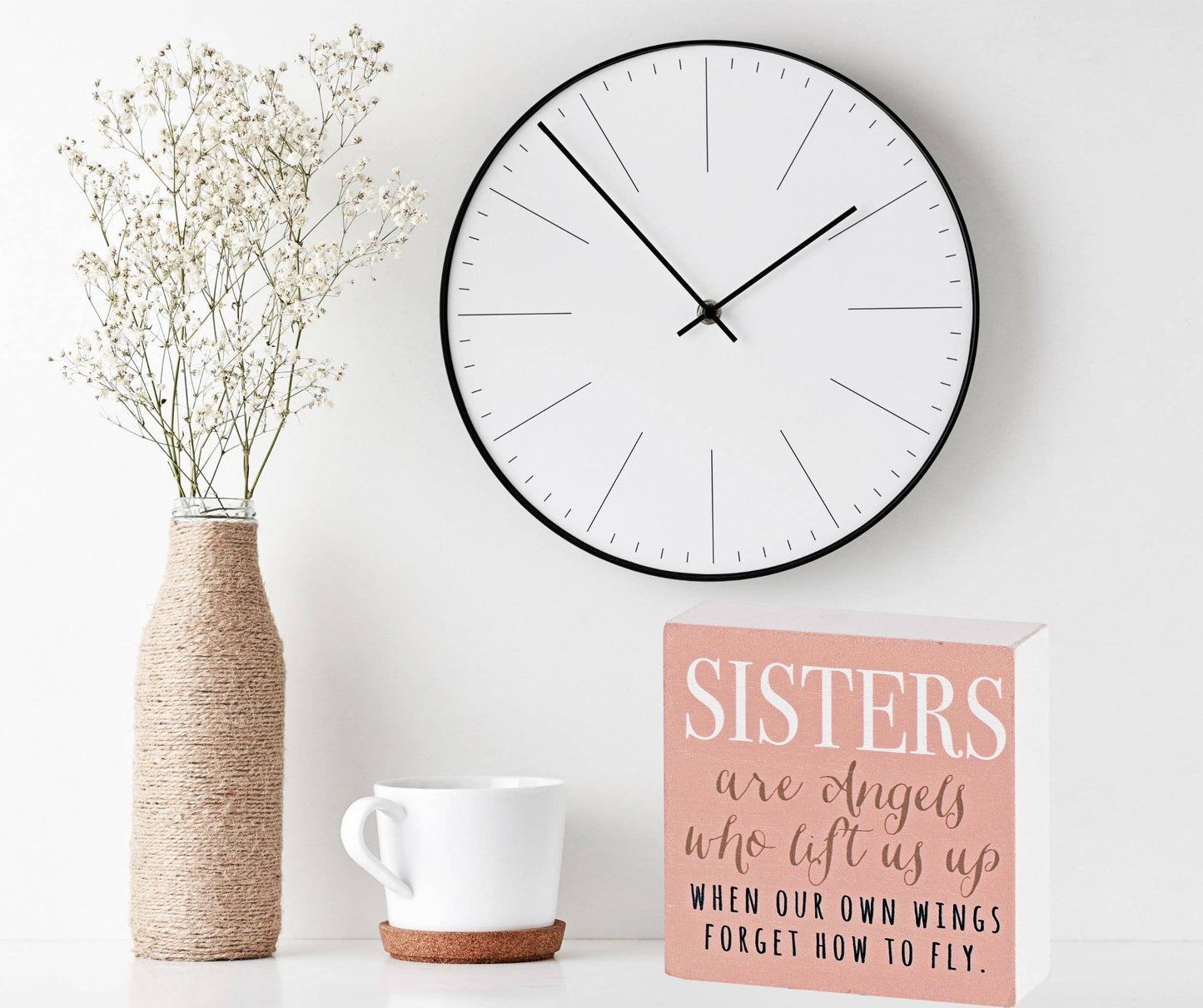 Tabletop Plaque Sisters 3X3