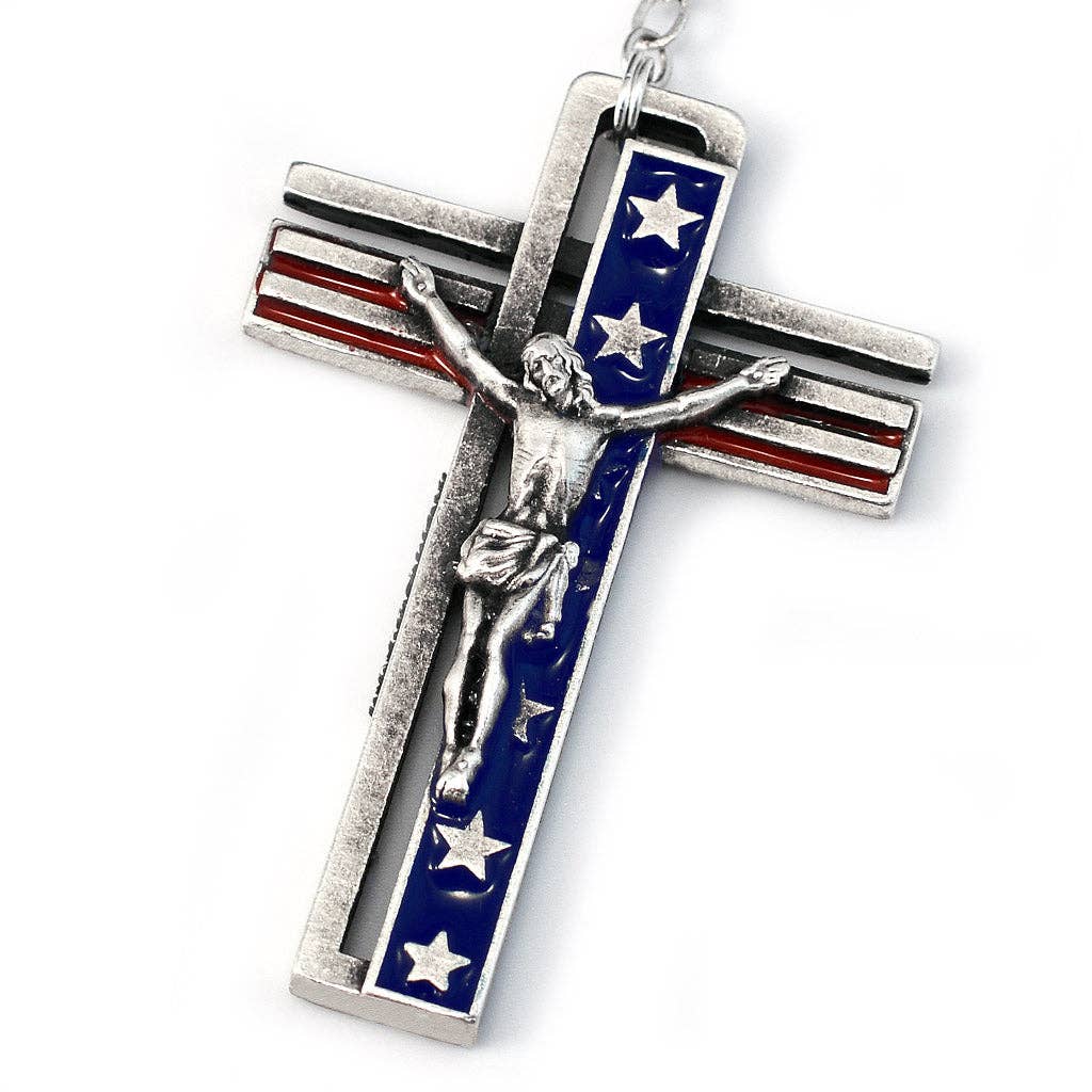 The USA Rosary in Antique Silver with 50 States Beads