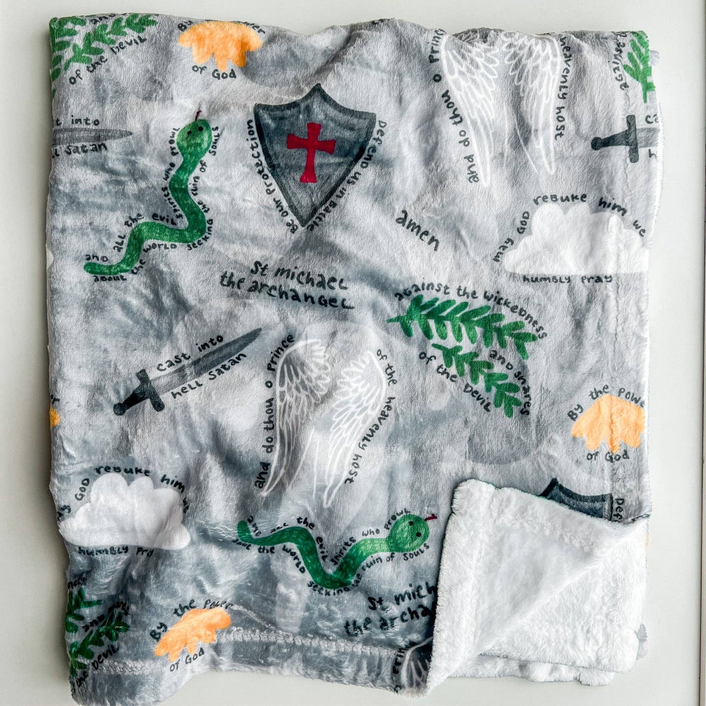 St Michael the Archangel Minky Blanket