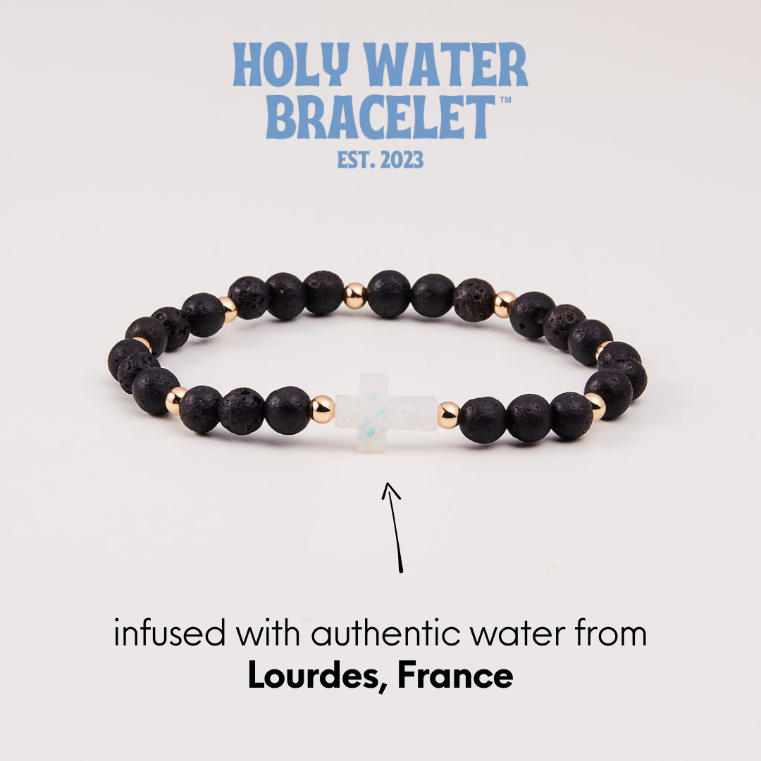 Holy Water Mens Lava Rock Bracelet