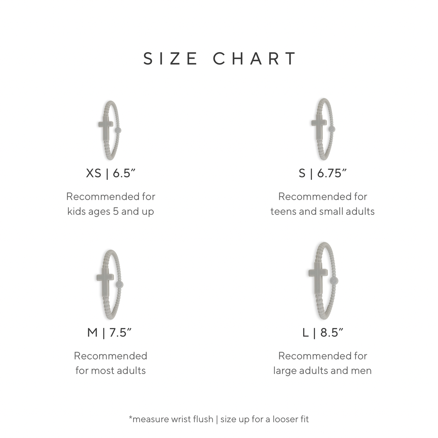 Cross Silicone Bracelets - EXTRA SMALL