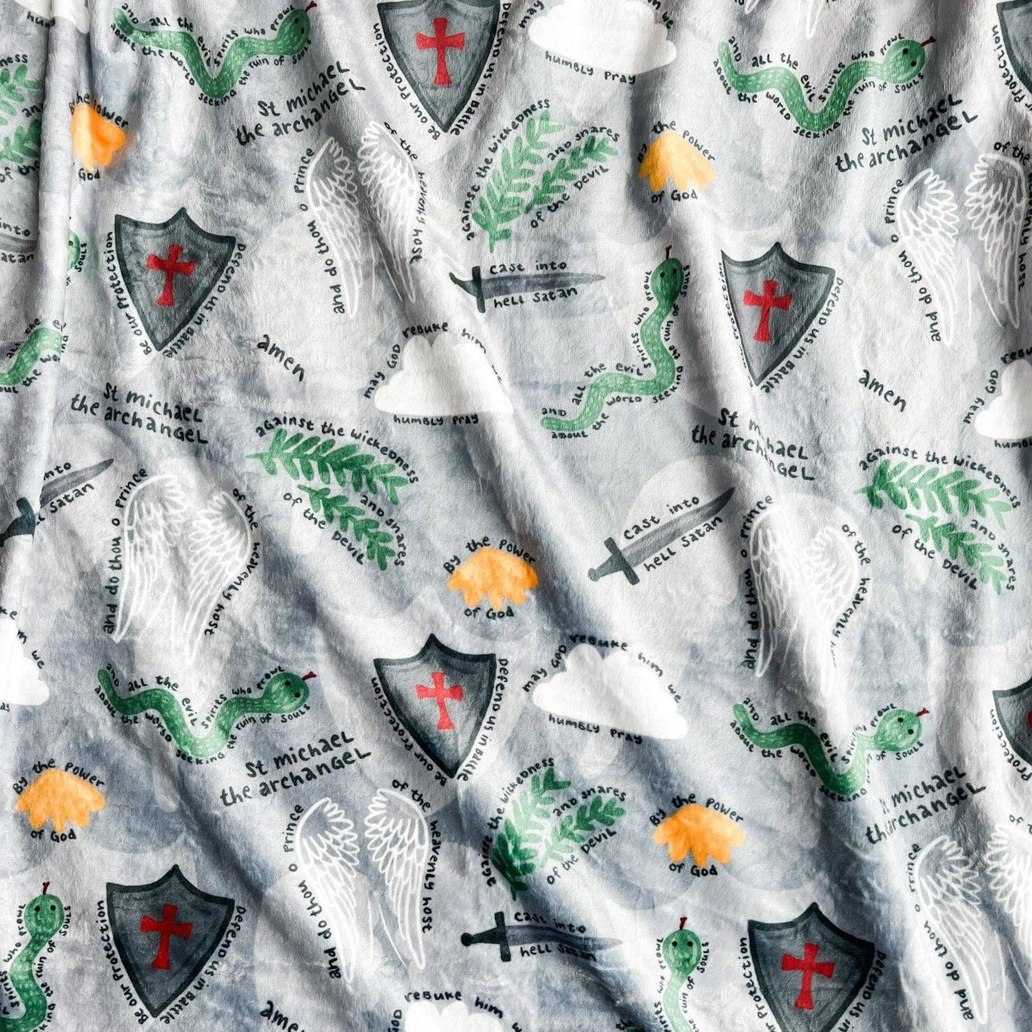 St Michael the Archangel Minky Blanket
