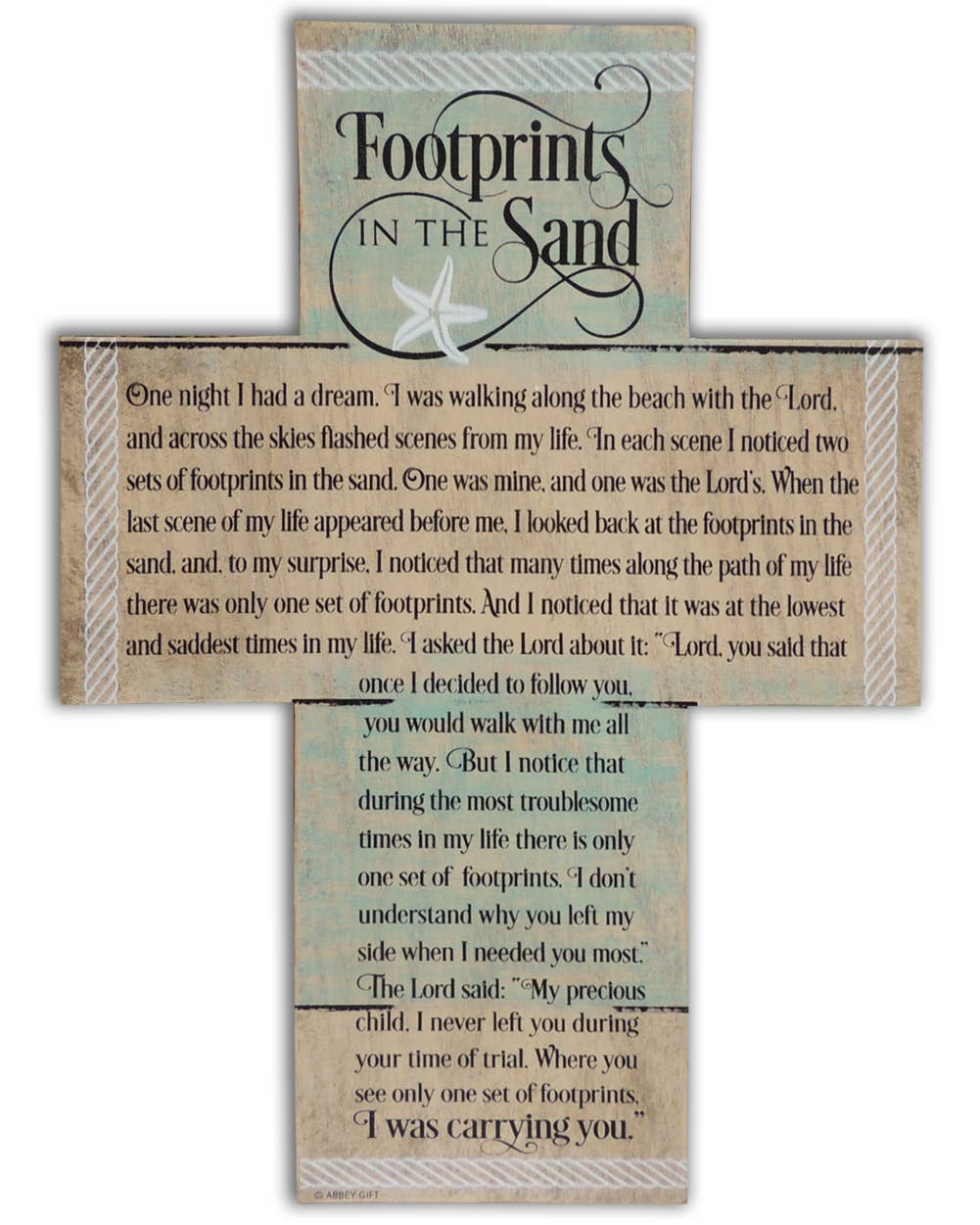 Footprints Wall Cross