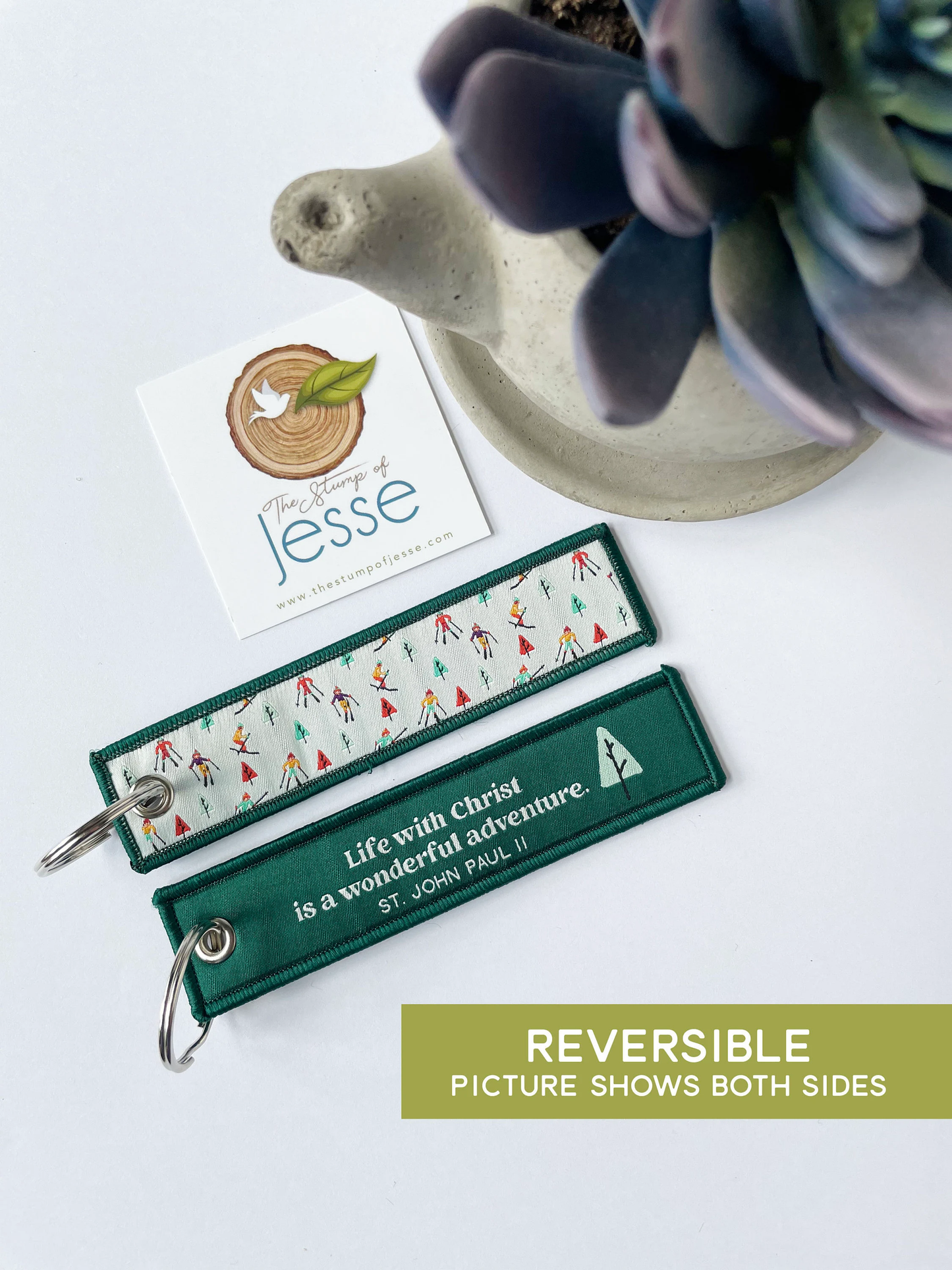 Catholic Woven Keychain & Bag Tag I Catholic Gift