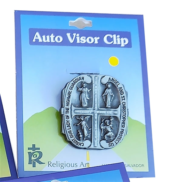 Pewter 4-Way Visor Clip