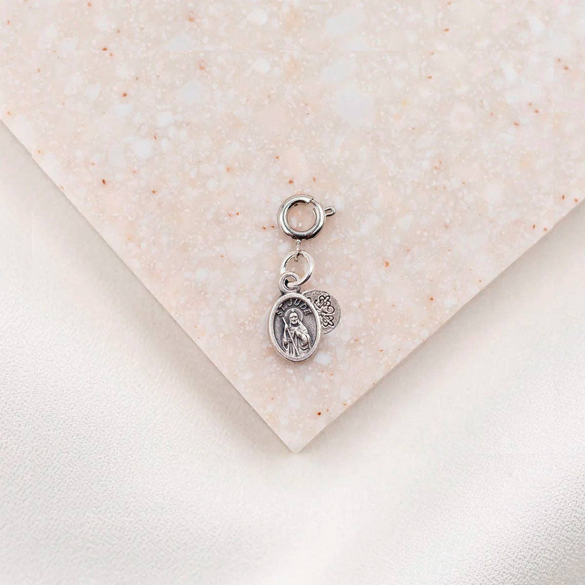 St. Jude Charm - Small, Silver