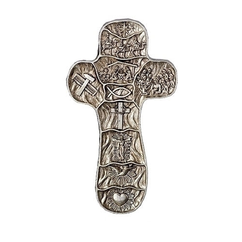 12"H CHRIST'S STORY WALL CROSS