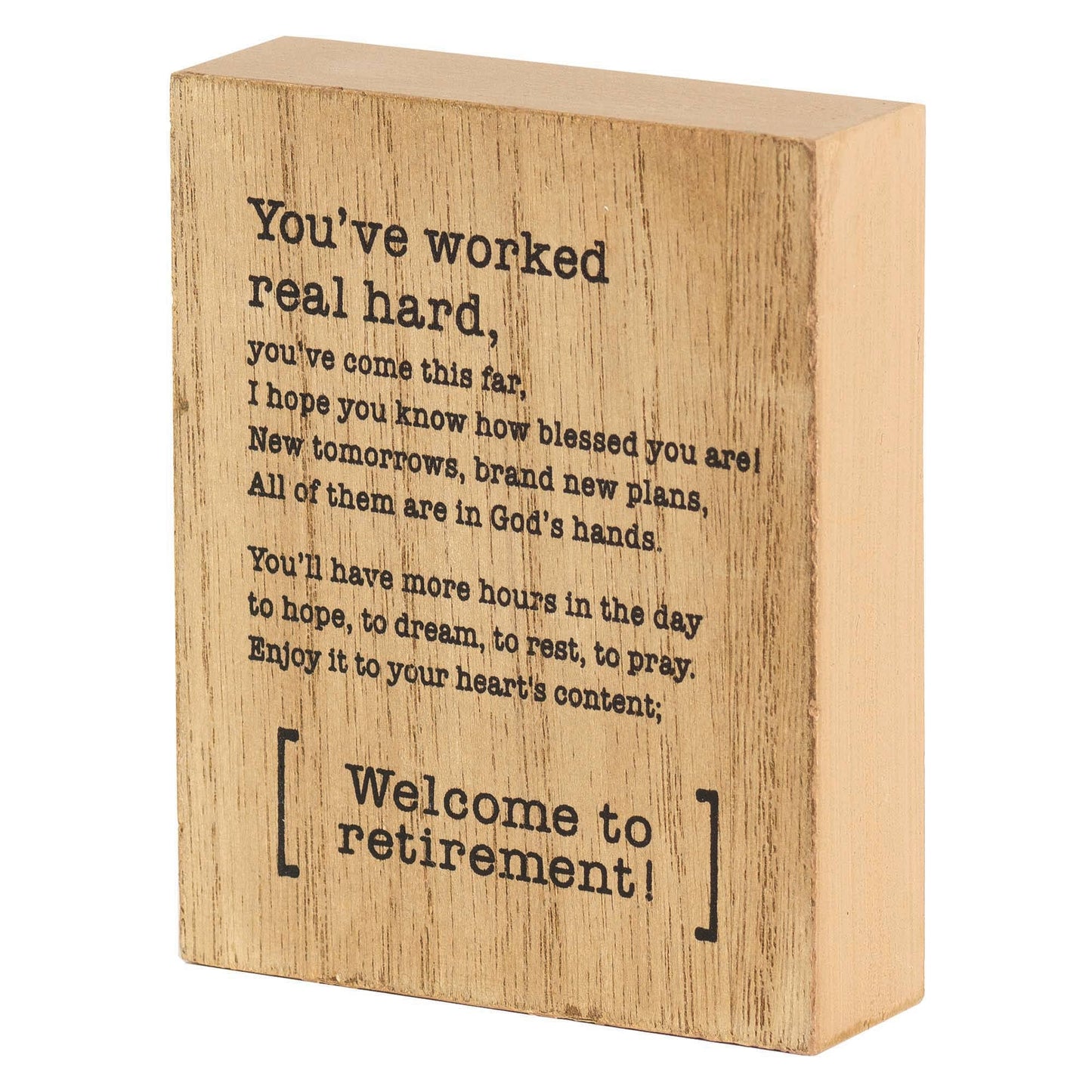 Retirement Tabletop Block 3x4