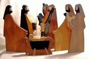 121D La Palma Contemporary Nativity Set-7 Pieces