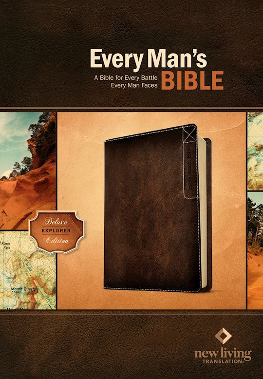 NLT Every Man's Bible: Deluxe Explorer Edition-Rustic Brown Leatherlike