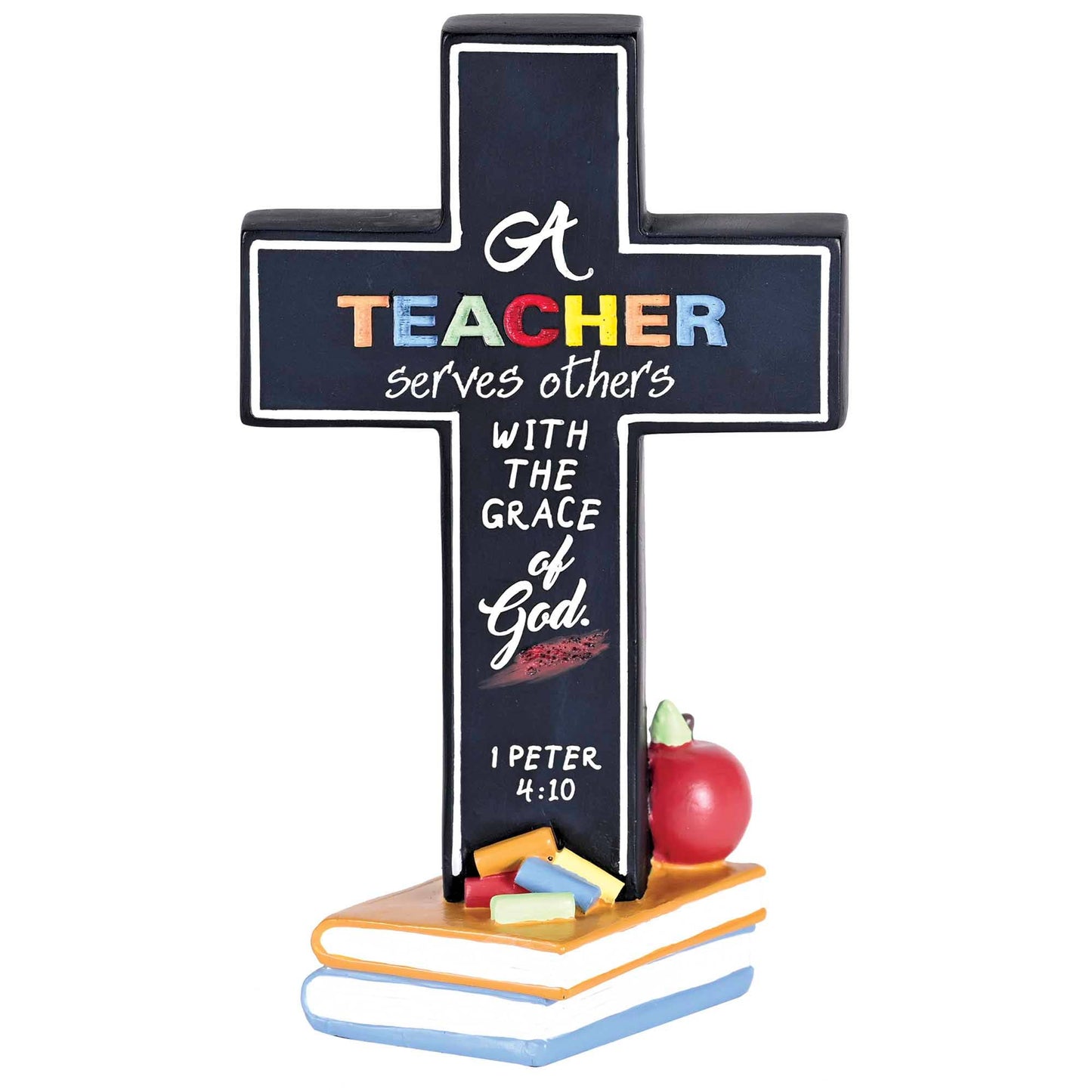 Tabletop Resin Teacher Trust Him Cross